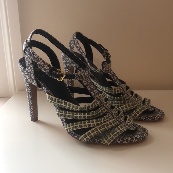 Tory Burch mixed print High heel Sandal - Picture 2 of 5